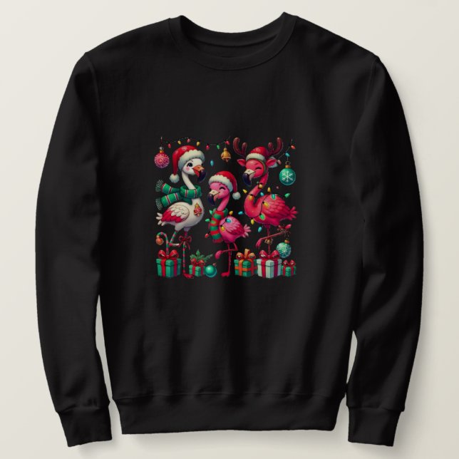 Sudadera Celebración de Flamingos (Anverso del diseño)