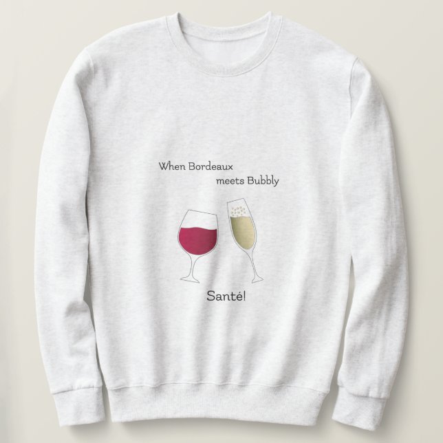 Sudadera Celebración de tostadas con vino tinto y champán (Anverso del diseño)