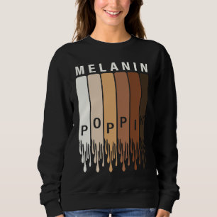 Sudadera Celebración Retro Melanina Poppin Afro Mes de la H