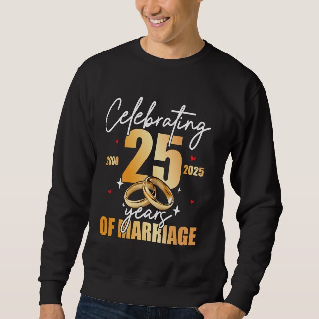 Sudadera Celebrando 2000 25 años de boda (Anverso)