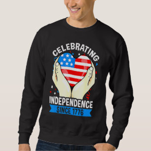 Sudadera Celebrando la independencia desde 1776 Feliz cuart