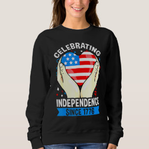 Sudadera Celebrando la independencia desde 1776 Feliz cuart
