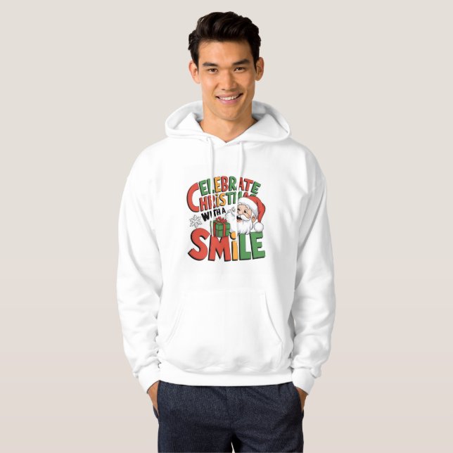 Sudadera Celebrar a los Navidades con la sonrisa de Santa M (Anverso completo)