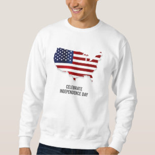 Sudadera Celebrar el Día de la Independencia de la bandera 