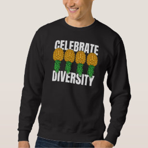 Sudadera Celebrar el swinger de la diversidad al revés de l