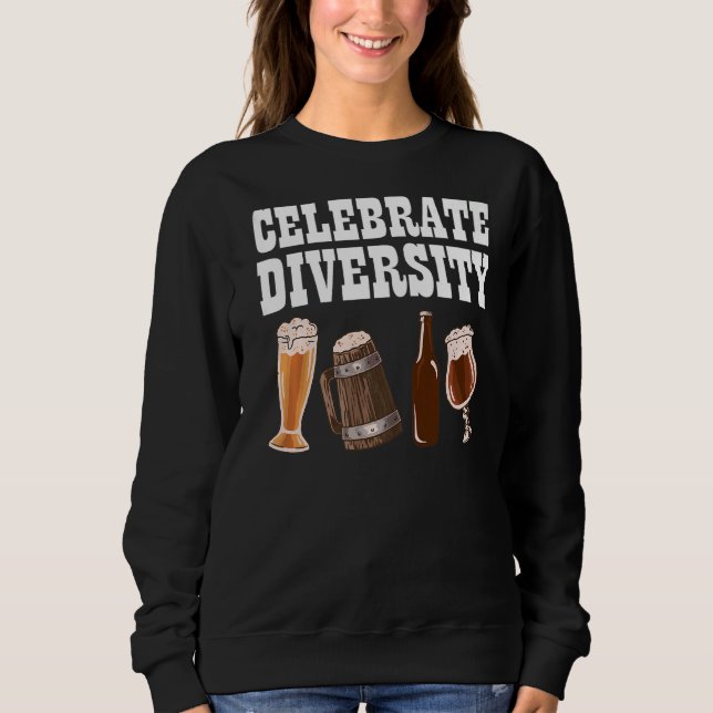 Sudadera Celebrar la bebida de diversidad de la elaboración (Anverso)