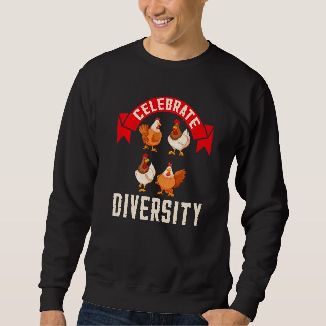 Sudadera Celebrar la diversidad del pollo Tee (Anverso)