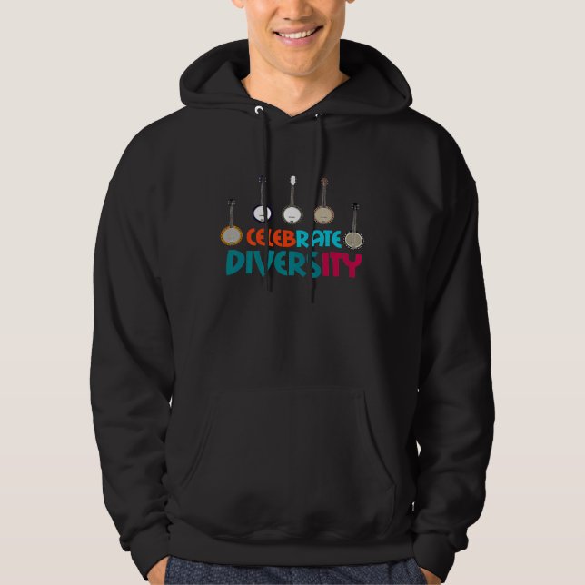 Sudadera Celebrar La Diversidad Para Los Jugadores De Banjo (Anverso)