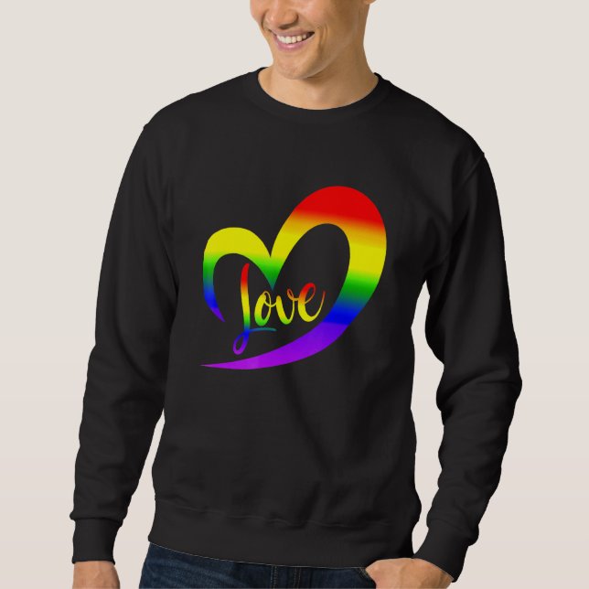 Sudadera Celebrar Orgullo con amor Lgbt Orgullo Arcoiris mi (Anverso)