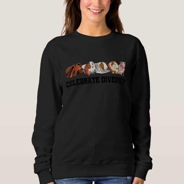 Sudadera Celebrate Diversity Guinea Pig Owner Pet Cavy Anim (Anverso)