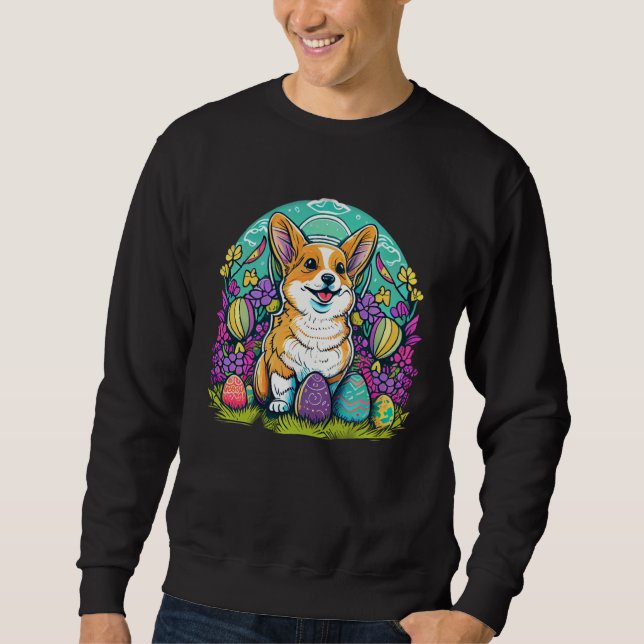 Sudadera Celebrate the holiday with this adorable Corgi Eas (Anverso)