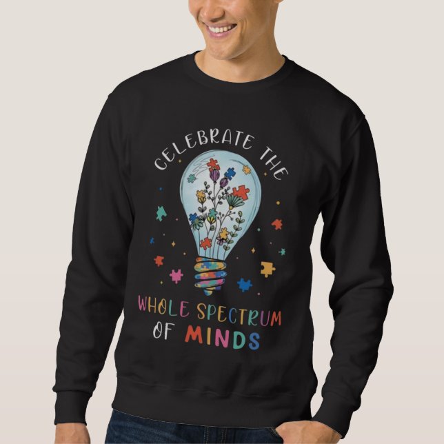 Sudadera Celebrate the Whole Spectrum of Minds Graphic  (Anverso)