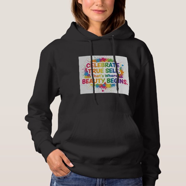 Sudadera Celebrate True Self Sticker (Anverso)