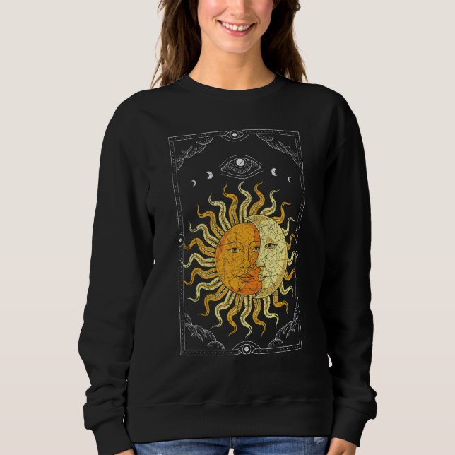 Sudadera Celestial Body Boho Sun Moon Astronomy Universe As (Anverso)