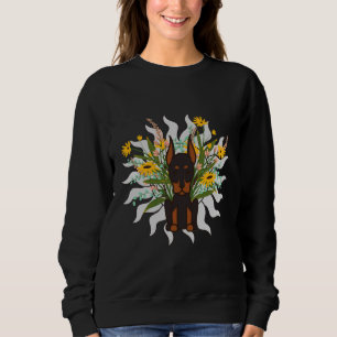 Sudadera Celestial Doberman Floral