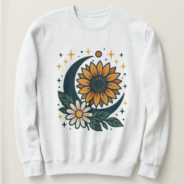 Sudadera Celestial Flower Women's Sweatshirt (Anverso del diseño)