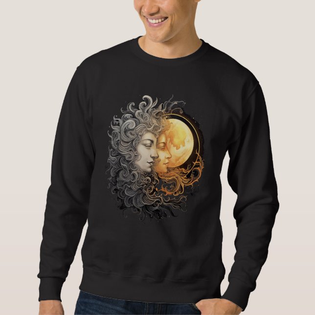 Sudadera Celestial Space Sun Moon Boho Luna Solar Astronomy (Anverso)