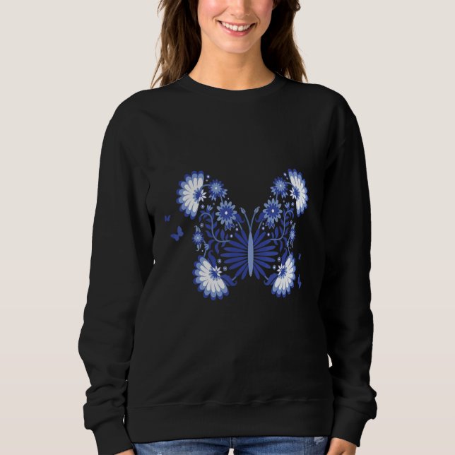 Sudadera Celestial Tropics Navy Butterfly (Anverso)