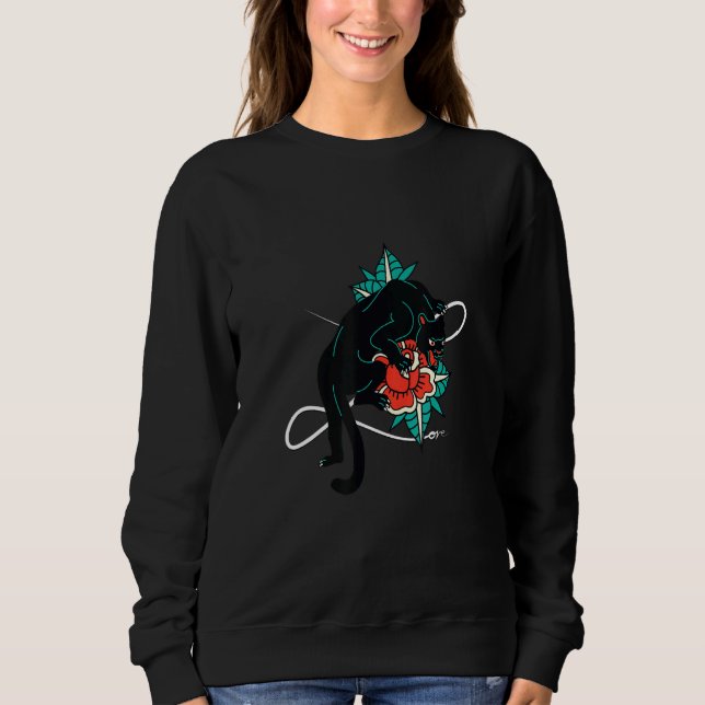 Sudadera Celestial Tropics Panther And Rose (Anverso)