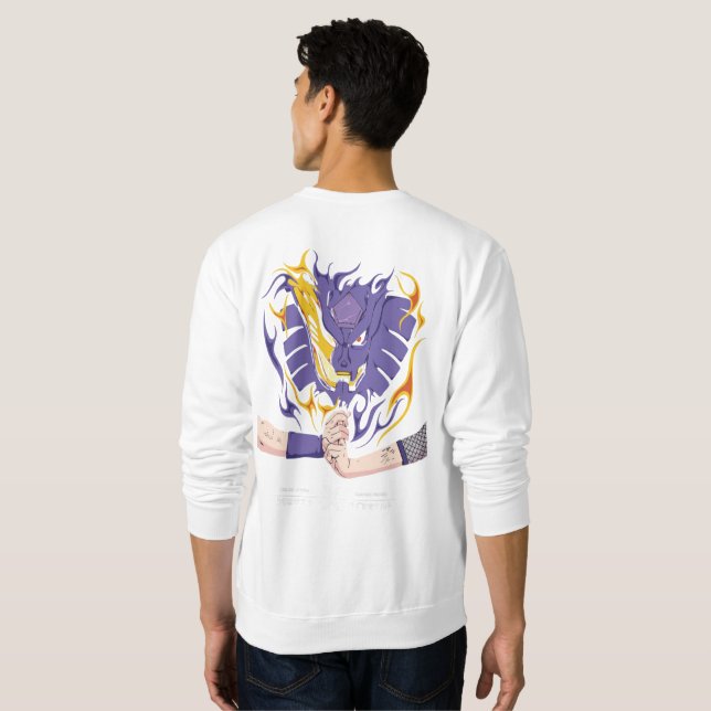 Sudadera 🌀Celestial Warrior & Nine-Tailed Spirit   (Reverso completo)