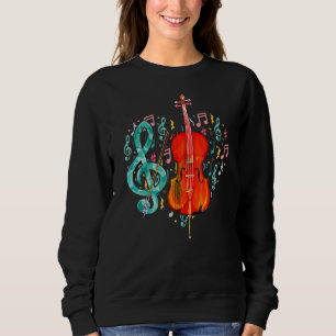 Sudadera Cellist Heart Treble Clef Music Notes Cello Player