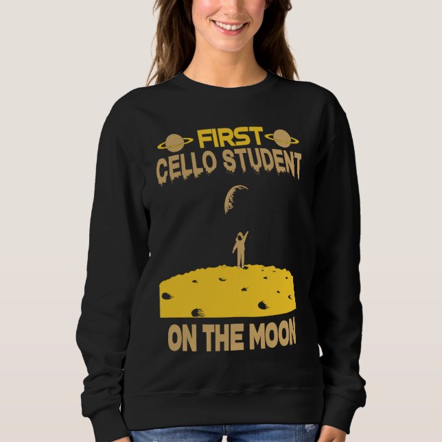 Sudadera Cello Student On The Moon (Anverso)