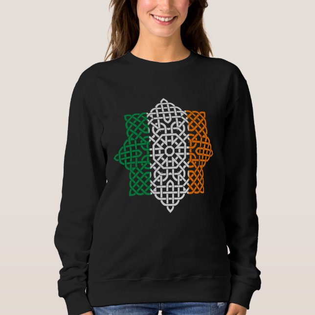Sudadera Celtic Knot Ireland Flag St Patricks Day for Men W (Anverso)