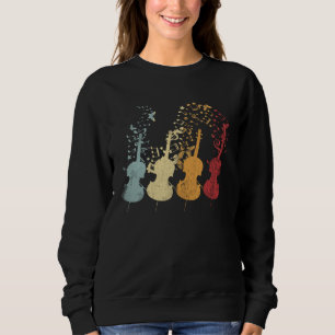 Sudadera Célula de notas musicales de instrumento de cuerda