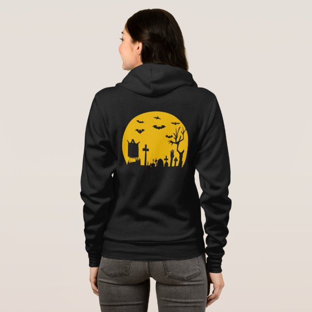 Sudadera Cementerio de Halloween (Reverso completo)