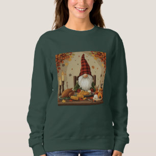 Sudadera Cena de Gnome del Día de Acción de Gracias - fiest