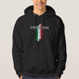 Sudadera Cerdeña Sardegna Italia Bandera Mapa Isla