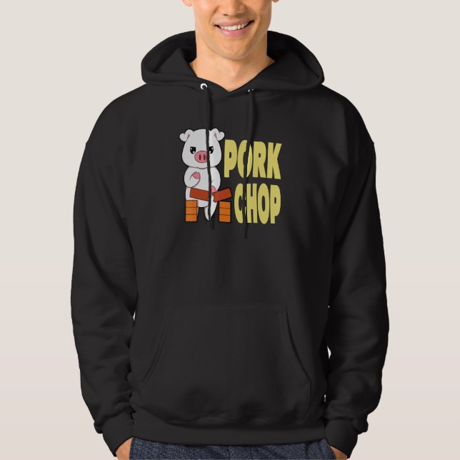 Sudadera Cerdo Artes Marciales Karate Chop (Anverso)