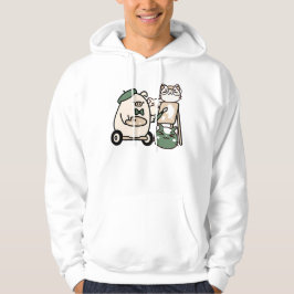 Sudadera Cerdo Artista Pintando con Andador Improvisado