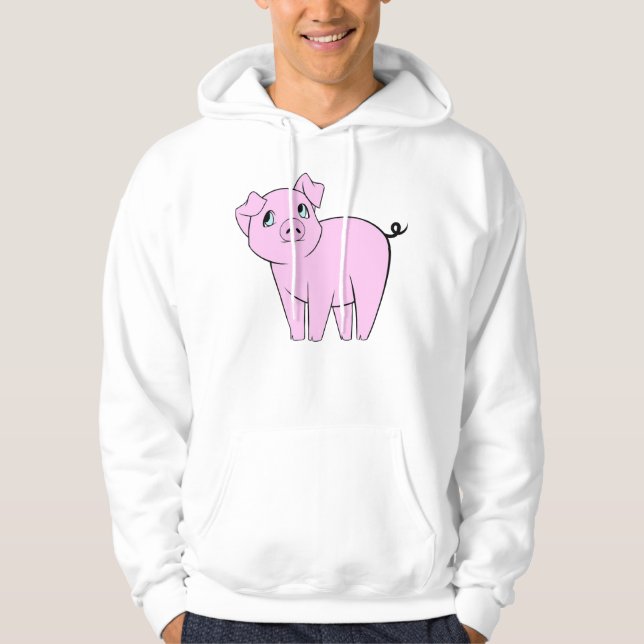 Sudadera Cerdo, Cerdito, cerdo, cerdo rosado, animal de gra (Anverso)