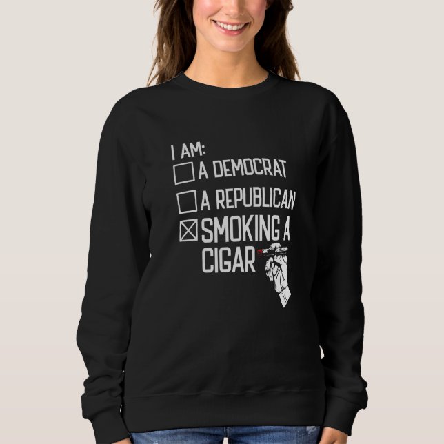 Sudadera Cerdo de cigarro Tabaco Fumar tabaco Fumar un ciga (Anverso)