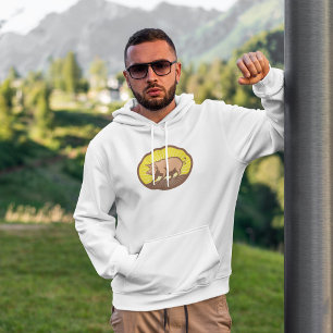 Sudadera Cerdo de granja retro con explosión de sol