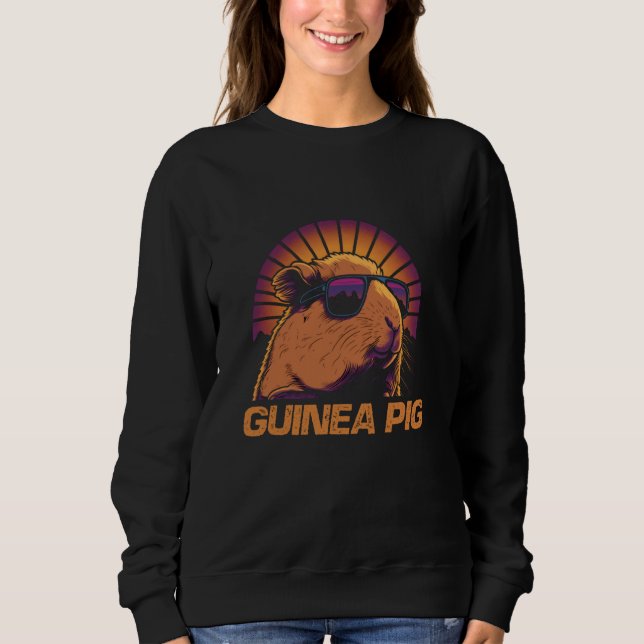 Sudadera Cerdo de Guinea con gafas de sol retro de Guay (Anverso)