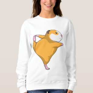 Sudadera Cerdo de Guinea en ejercicio de Stretching de Yoga