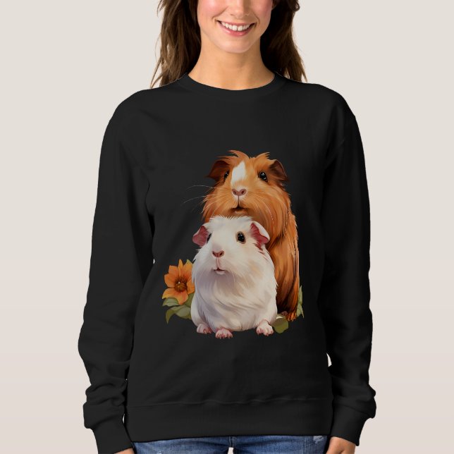 Sudadera Cerdo de Guinea para mujeres (Anverso)