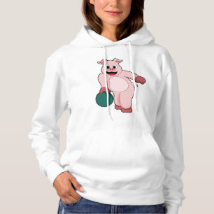 Sudadera Cerdo en Bowling con bolera