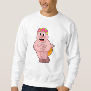 Sudadera Cerdo en saltar al agua