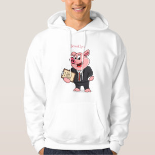 Sudadera Cerdo gracioso personalizado de traje de negocios