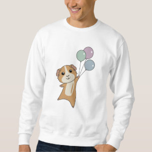 Sudadera Cerdo guineano vuela con globos que matan a los an