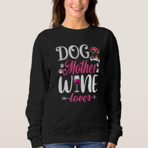 Sudadera Cerdo lindo madre de vinos Boxer perro Día de la m