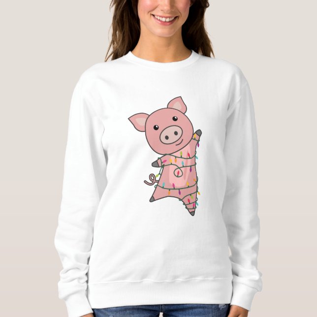 Sudadera Cerdo Merry Christmas Animals Cerdos (Anverso)