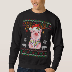 Sudadera Cerdo Reindeer Santa Xmas suave dulce navidad