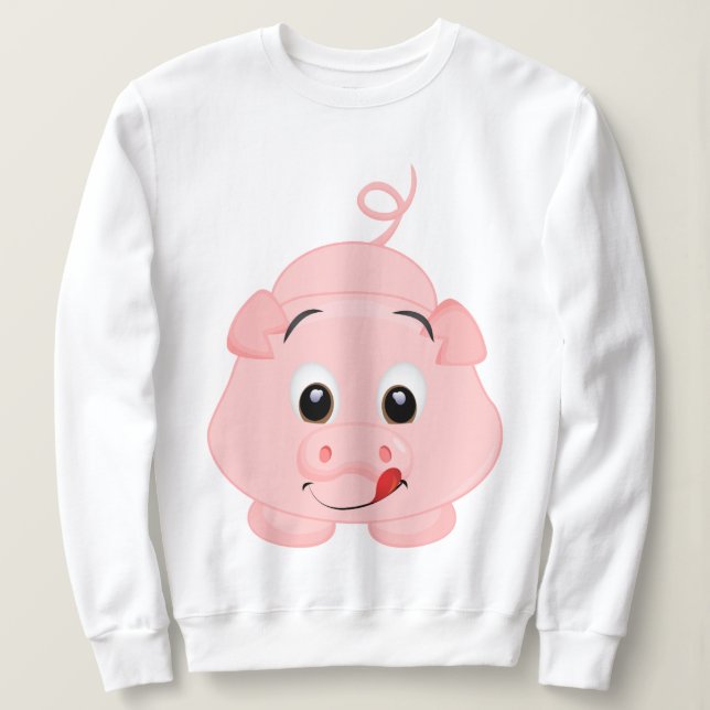 Sudadera Cerdo rosado (Anverso del diseño)