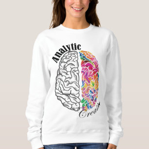 Sudadera Cerebro analítico creativo cerebrado con cerebro i