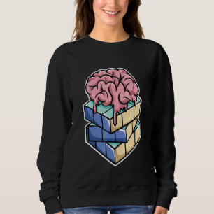 Sudadera Cerebro en Cubo de Rompecabezas Cubing Rápido de C