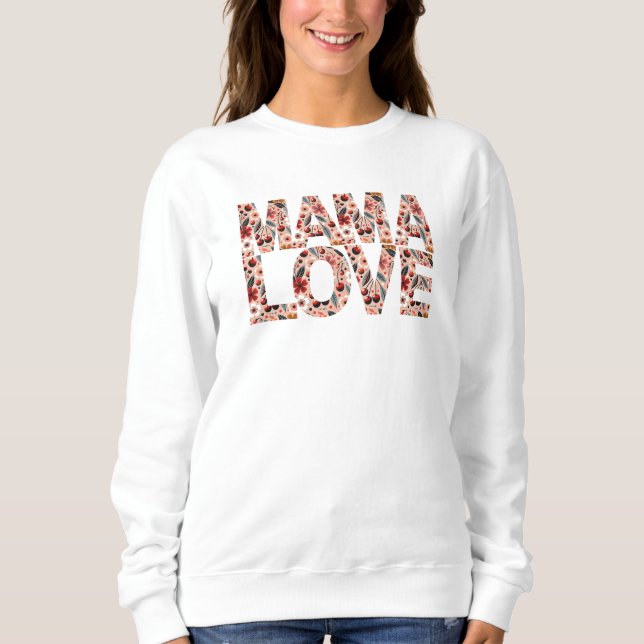 Sudadera Cerezas Mama Love Typography Sweatshirt (Anverso)